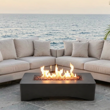 Load image into Gallery viewer, 56" Propane Fire Pit Table, Rectangular Outdoor Gas Fire Pit