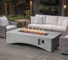 Load image into Gallery viewer, 56' Propane Fire Pit Table - Rectangular Outdoor Gas Fire Pit