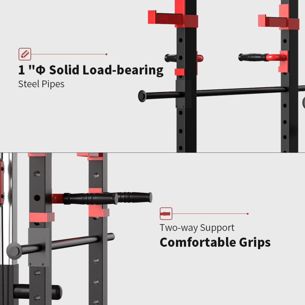 1000LBS Multi-Functional Barbell Rack Squat Power Cage With Weight Bench (SAK35822)