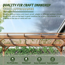 Load image into Gallery viewer, [10X12FT] Alora Premium Extra Large Outdoor Weather-Resistant Wooden Grape Pergola (SAK16278)