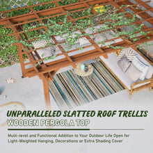 Load image into Gallery viewer, [10X12FT] Alora Premium Extra Large Outdoor Weather-Resistant Wooden Grape Pergola (SAK16278)