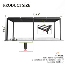 Load image into Gallery viewer, [10X19FT] Alora Premium Powder-Coated Aluminum Pergola With Adjustable Louvers (SAK78345)