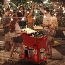 Load image into Gallery viewer, 80 Quart Outdoor Patio Rolling Steel Construction Cooler