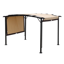 Load image into Gallery viewer, 12 x 9 Ft Outdoor Pergola Patio Gazebo,Retractable Shade Canopy,Steel Frame Grape Gazebo,Sunshelter Pergola for Gardens
