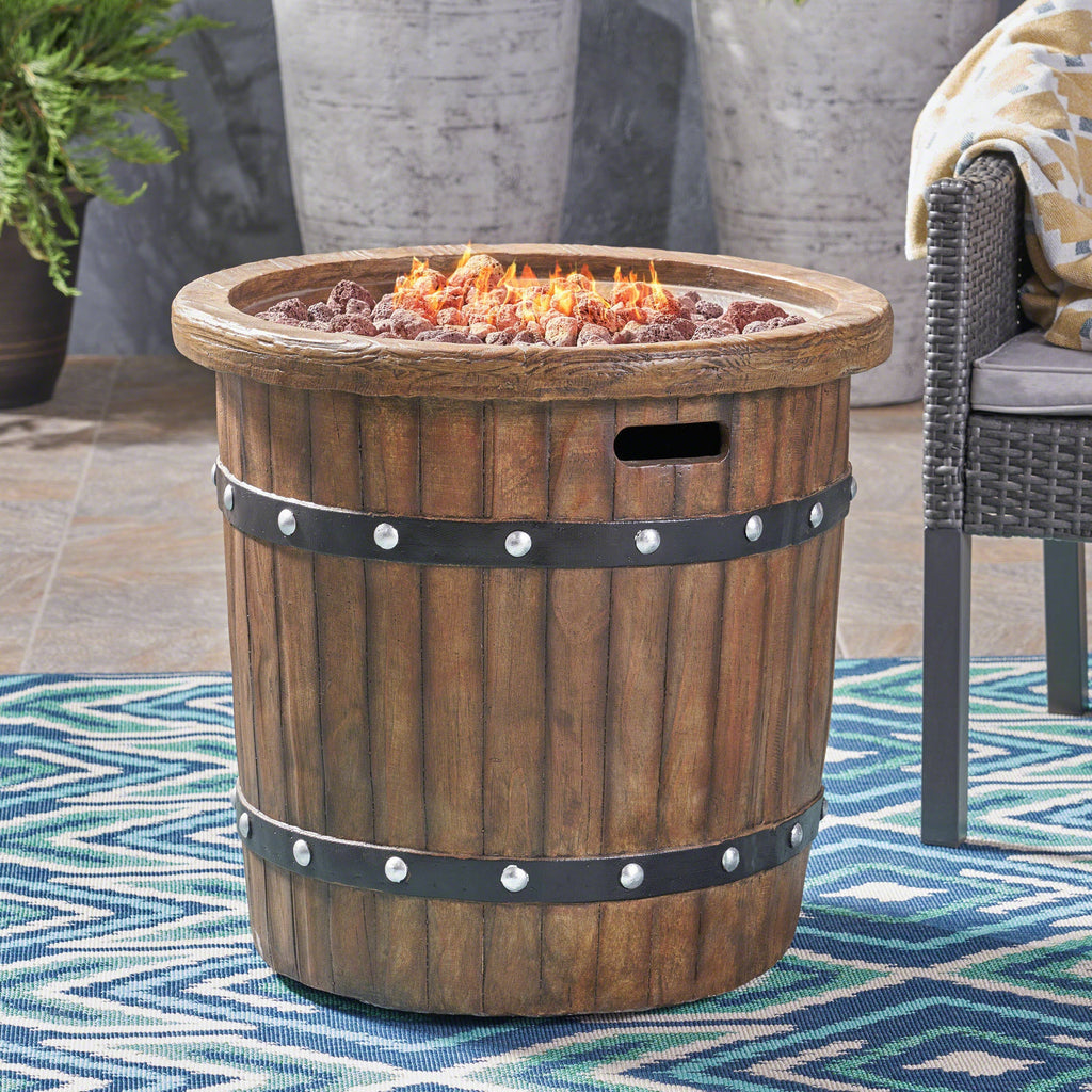 Round 25' Magnesium Oxide Fire Pit - 40,000 BTU