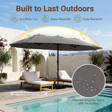 Load image into Gallery viewer, Patio Umbrella 15.5ft with Solar LED Lights and Crank