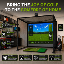 Load image into Gallery viewer, YUNIC Golf Driving Cage with Metal Frame and Simulator Impact Screen