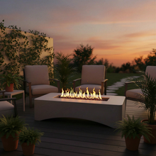 Load image into Gallery viewer, 56' Propane Fire Pit Table - Rectangular Outdoor Gas Fire Pit