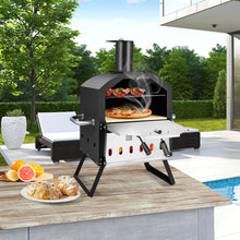 Load image into Gallery viewer, Outdoor Pizza Oven with Anti-scalding Handles and Foldable Legs-Black