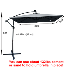 Load image into Gallery viewer, Square 2.5X2.5M Outdoor Patio Umbrella