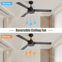Load image into Gallery viewer, 52" Outdoor Ceiling Fan Without Light - 3 ABS Blades
