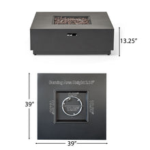 Load image into Gallery viewer, 39'' Square Iron Fire Pit - 50,000 BTU