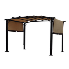 Load image into Gallery viewer, 12 x 9 Ft Outdoor Pergola Patio Gazebo,Retractable Shade Canopy,Steel Frame Grape Gazebo,Sunshelter Pergola for Gardens