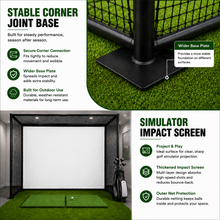 Load image into Gallery viewer, YUNIC Golf Driving Cage with Metal Frame and Simulator Impact Screen