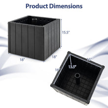 Load image into Gallery viewer, 2-in-1 Outdoor Umbrella Base Planter Patio Umbrella Stand with Flower Box-Black