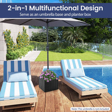 Load image into Gallery viewer, 2-in-1 Outdoor Umbrella Base Planter Patio Umbrella Stand with Flower Box-Black
