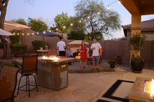 Load image into Gallery viewer, Entertainer Outdoor Fire Pit Table – 6 Ft with Fire Glass (LP/NG Compatible)