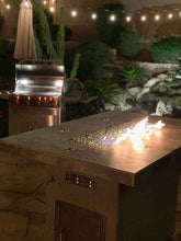 Load image into Gallery viewer, Entertainer Outdoor Fire Pit Table – 6 Ft with Fire Glass (LP/NG Compatible)
