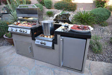Load image into Gallery viewer, KoKoMo BBQ Island - 7'6" Outdoor Kitchen with 4-Burner Grill, Wok Burner &amp; Refrigerator