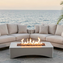Load image into Gallery viewer, 56' Propane Fire Pit Table - Rectangular Outdoor Gas Fire Pit