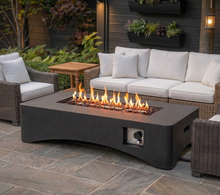 Load image into Gallery viewer, 56" Propane Fire Pit Table, Rectangular Outdoor Gas Fire Pit