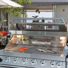 Load image into Gallery viewer, Castelle Flame Verona 44-Inch 6-Burner 85K BTU Stainless Steel Outdoor BBQ Kitchen Grill Island With Wine Cooler, Rotisserie Kit, And Storage Cabinets (SAK97105)