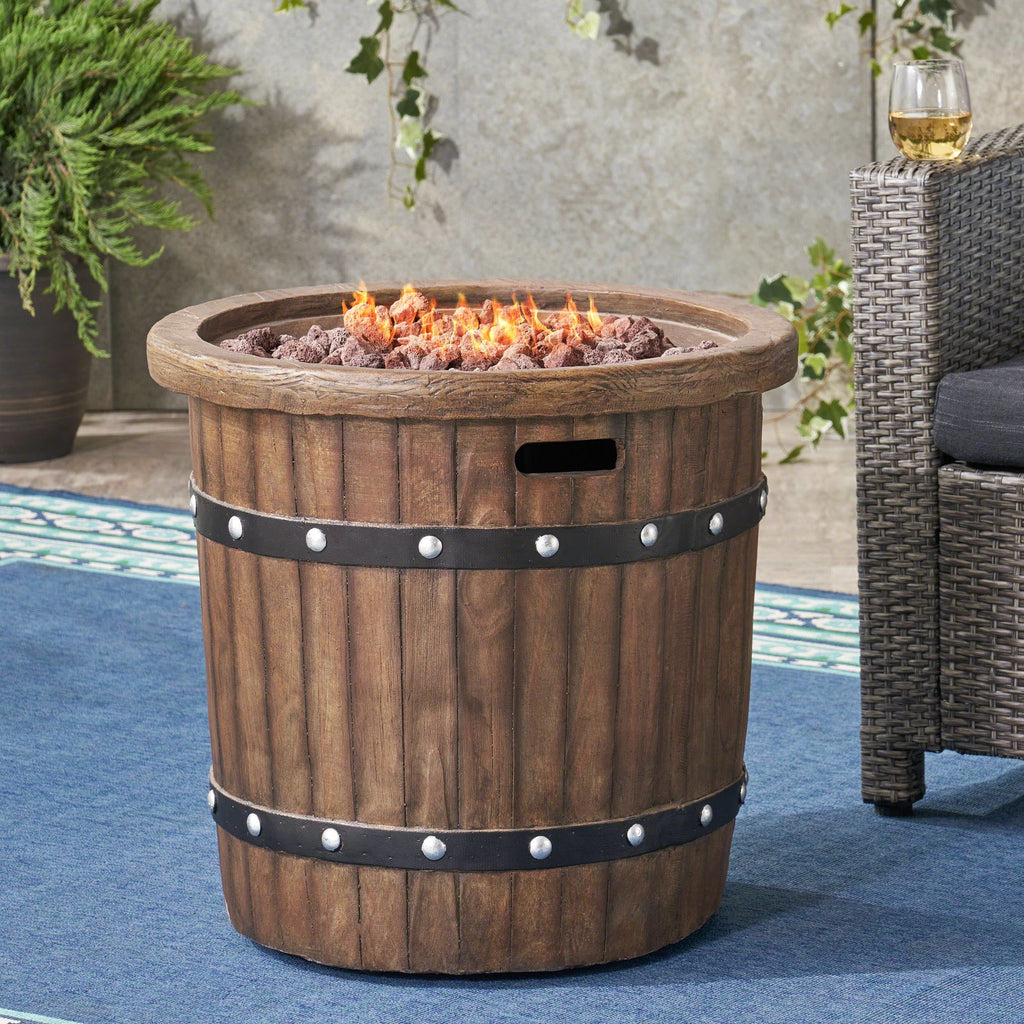 Round 25' Magnesium Oxide Fire Pit - 40,000 BTU