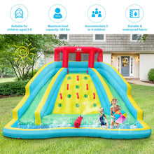Load image into Gallery viewer, Inflatable Water Park Bounce House with Double Slide and Climbing Wall with 735W Blower