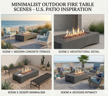 Load image into Gallery viewer, 56" Propane Fire Pit Table, Rectangular Outdoor Gas Fire Pit