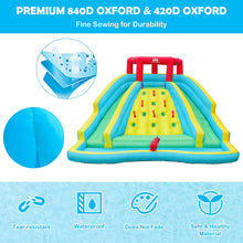 Load image into Gallery viewer, Inflatable Water Park Bounce House with Double Slide and Climbing Wall with 735W Blower