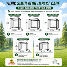 Load image into Gallery viewer, YUNIC Golf Driving Cage with Metal Frame and Simulator Impact Screen
