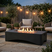 Load image into Gallery viewer, 56" Propane Fire Pit Table, Rectangular Outdoor Gas Fire Pit