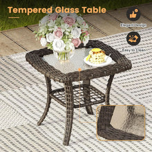 Load image into Gallery viewer, Eight Piece Outdoor Patio Furniture Set with Firepit