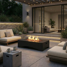 Load image into Gallery viewer, 56" Propane Fire Pit Table, Rectangular Outdoor Gas Fire Pit