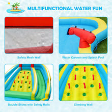 Load image into Gallery viewer, Inflatable Water Park Bounce House with Double Slide and Climbing Wall with 735W Blower