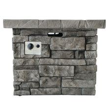 Load image into Gallery viewer, Outdoor Square Propane Fire Pit 40,000 BTU - Gray