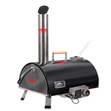 Load image into Gallery viewer, Black Pizza Oven Outdoor 12" Automatic Rotatable Pizza Ovens Portable Stainless Steel Wood Fired Pizza Oven Pizza Maker