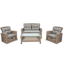 Load image into Gallery viewer, Set Of 4 Piece Outdoor Patio Furniture