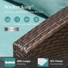 Load image into Gallery viewer, Brown Wicker Patio Furniture Set With Fire Pit Table