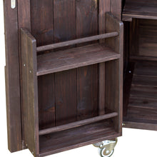 Load image into Gallery viewer, K&amp;K Outdoor Kitchen Island, Rolling Bar Cart &amp; Storage Cabinet