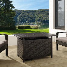 Load image into Gallery viewer, Albany 44" Rectangular Woven Aluminum Convertible Gas Fire Pit Table