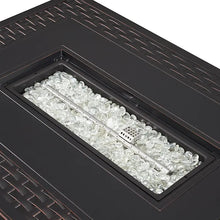 Load image into Gallery viewer, Albany 44" Rectangular Woven Aluminum Convertible Gas Fire Pit Table