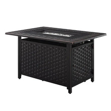 Load image into Gallery viewer, Albany 44" Rectangular Woven Aluminum Convertible Gas Fire Pit Table