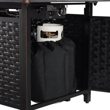 Load image into Gallery viewer, Albany 44" Rectangular Woven Aluminum Convertible Gas Fire Pit Table