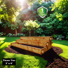 Load image into Gallery viewer, Timberlane Gardens Raised Garden Bed Kit Large 3 Tiered (1x6 2x6 3x6) Select Cedar Elevated Planter