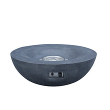 Load image into Gallery viewer, 42 Inch Outdoor Concrete Propane gas Fire Pit bowl in Dark Gray color