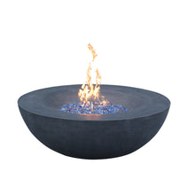 Load image into Gallery viewer, 42 Inch Outdoor Concrete Propane gas Fire Pit bowl in Dark Gray color