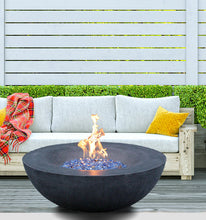 Load image into Gallery viewer, 42 Inch Outdoor Concrete Propane gas Fire Pit bowl in Dark Gray color