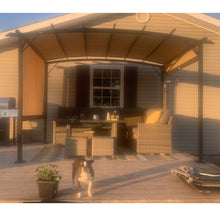 Load image into Gallery viewer, 12 x 9 Ft Outdoor Pergola Patio Gazebo,Retractable Shade Canopy,Steel Frame Grape Gazebo,Sunshelter Pergola for Gardens