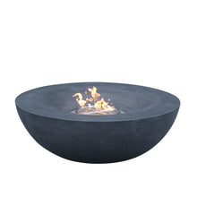 Load image into Gallery viewer, 42 Inch Outdoor Concrete Propane gas Fire Pit bowl in Dark Gray color